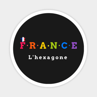 France, The Hexagon (Flag Version) Magnet